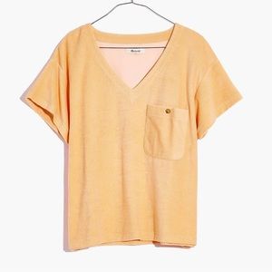 Madewell MWL Retroterry V-Neck Pocket Top *NWOT